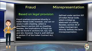 What is Difference Between Fraud amp Misrepresentation [upl. by Nebur180]