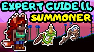 TERRARIA SUMMONER PROGRESSION GUIDE SERIES Terraria 14 Expert Mode Summoner and Whips guide [upl. by Wirth885]