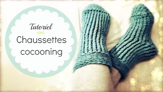 TRICOTER DES CHAUSSETTES FACILES [upl. by Ireland]