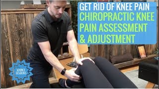 Chiropractic KNEE Assessment and Adjustment for KNEE Pain [upl. by Atiuqal]