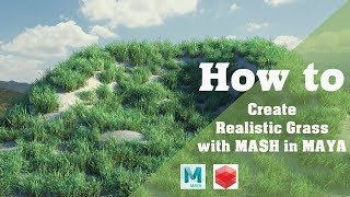 How To Create Realistic Grass With MASH in Maya [upl. by Leor451]