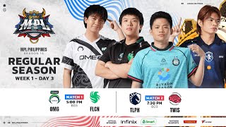 🔴 LIVE  MPL PH S15  FILIPINO  Week 1 Day 3 [upl. by Aimit]