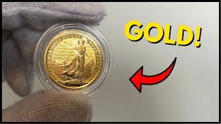 UNBOXING 14 OUNCE GOLD BRITANNIA [upl. by Cela722]