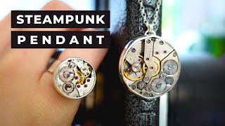 Make a necklace with WATCH PARTS Tutorial step by step [upl. by Gawen]