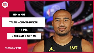 TALEN HORTONTUCKER 17 PTS 4 REB 5 AST 0 BLK 1 STL  vs MIN 16 Oct 2425 CHI Player Highlights [upl. by Uaerraj]