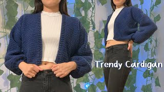 Trendy Crochet Cardigan Tutorial [upl. by Wilbur]