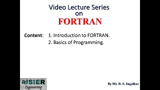 20 Introduction to FORTRAN [upl. by Bernette236]