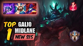 Wild Rift Galio TOP 1  S15 rank game  build [upl. by Akeyla]