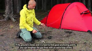 Anchoring your Hilleberg tent in a storm [upl. by Itoyj]