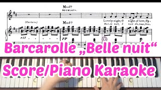 Barcarolle „Belle nuit“ Karaoke  Piano accompaniment  Offenbach [upl. by Nehttam]