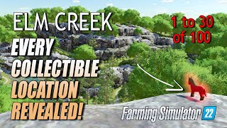 Every Collectible Location Revealed  Elm Creek Part 1  Farming Simulator 22 [upl. by Spiegleman]