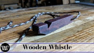 Making A Wooden Whistle  Quick Beginners Project [upl. by Ysus]