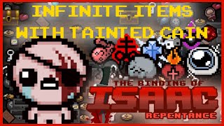 Tainted Cain Guide Infinite Items Easy Unlocks  The Binding of Isaac [upl. by Nnylrahc]