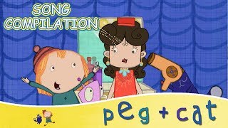 Peg  Cat  Top Musical Hits 40 Minutes [upl. by Jeaz]