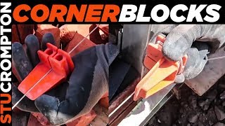 How to Set Up Corner Blocks for Bricklaying [upl. by Nakhsa518]