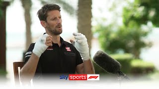 EXCLUSIVE Romain Grosjean reveals how he escaped horrific fireball crash [upl. by Nekcerb20]