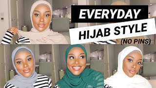 QUICK amp EASY  No Hassle  Hijab Styles NO PIN [upl. by Salamone]