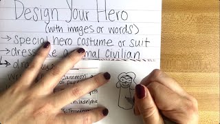 Creating Your Own Superhero  Creative Writing  ArtistYear Create [upl. by Nylahs]