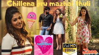 Chillena Oru Mazhai Thuli Video Song With Lyrics  RAJA RANI  Full Hd [upl. by Anyehs]