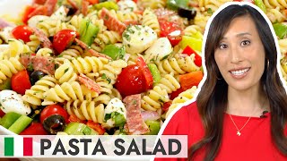 Italian Pasta Salad with Homemade Dressing [upl. by Kotick90]