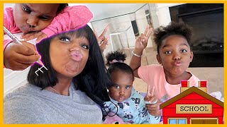 MOM VLOG WORKING amp HOMESCHOOLING 2 KIDS  POOL DAY  Ellarie [upl. by Laspisa]