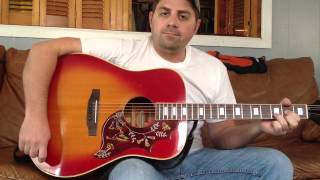 Copperhead road acoustic guitar lesson Steve earle [upl. by Euqirat852]