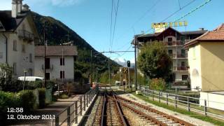 Centovalli railway drivers view 23 LocarnoDomodossola チェントヴァッリ鉄道 [upl. by Halet963]