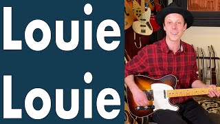 Louie Louie The Kingsmen Guitar Lesson  Tutorial [upl. by Nakhsa277]