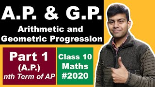 Arithmetic and Geometric Progression Part 1 AP and GP  Sequences and Series  Class 10 Maths [upl. by Christabella648]