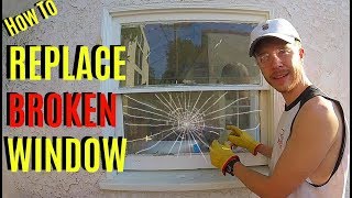 How To Replace Broken Window Pane Glass Jonny DIY [upl. by Aicenek]