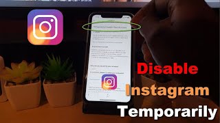 How to Temporarily Deactivate Instagram Account 2022 [upl. by Anelegna]