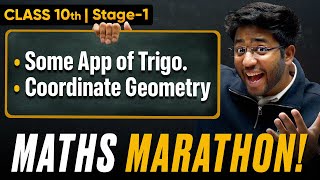 Class 10th Maths Maha Marathon  Some App of Trigonometry amp Coord Geometry 🔥  Shobhit Nirwan [upl. by Amary966]