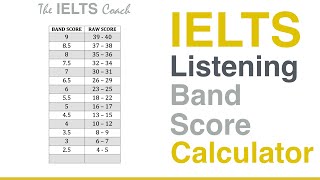 IELTS Listening Band Score Calculator [upl. by Haliak315]