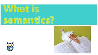 What is semantics [upl. by Ile]