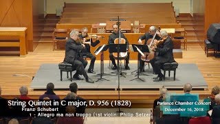 Emerson Quartet amp cellist David Finckel Schubert’s String Quintet in C D 956 OpPosth 163 [upl. by Mariande]