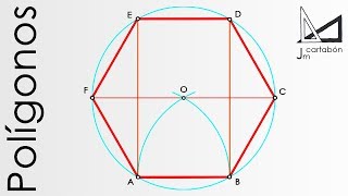 Hexágono regular dado el lado paso a paso [upl. by Anifesoj]