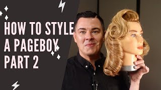 How to style the Dita Von Teese Pageboy 1940s hairstyle tutorial Part 2 [upl. by Bean]