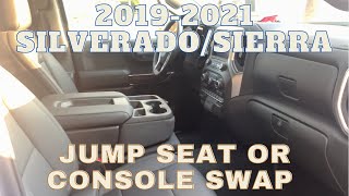 20192021 SilveradoSierra Full Center Console or Jump Seat Swap [upl. by Ranilopa]