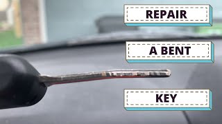 how to repair a bent car vehicle key  straighten the bend  emergency repair [upl. by Bria291]