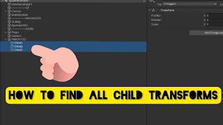 Unity3d get child gameobjects [upl. by Ynhoj]