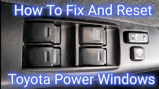 How To Reset Power Windows In A Toyota Corolla Matrix Camry Yaris Scion [upl. by Spiegel]