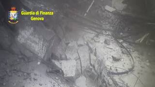 CCTV footage of Genoa Italy bridge collapse [upl. by Fafa372]