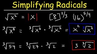 Simplifying Radicals [upl. by Enelam]