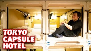 Staying at a Tokyo Capsule Hotel [upl. by Airdnazxela37]