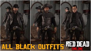 All Black Outfits Tutorial  Red Dead Online [upl. by Hendrik229]