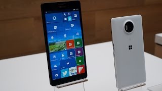 Microsofts Lumia 950 and 950 XL handson [upl. by Elag]