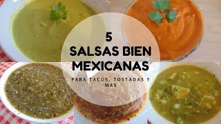 5 Salsas Mexicanas  Salsas Taqueras  Erika Blop [upl. by Hornstein]