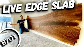 DIY HEADBOARD  LIVE EDGE SLAB [upl. by Ybroc]