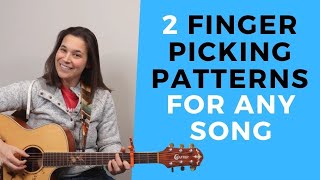 2 MUST KNOW Beginner Fingerpicking Patterns [upl. by Cirda]