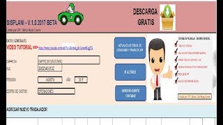 SISTEMA DE PLANILLA EN EXCEL DESCARGA GRATUITA CON GENERADOR DE BOLETAS DE REMUNERACIONES [upl. by Daniels981]